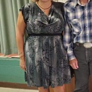 Simply Vera Wang DRESS black floral XL